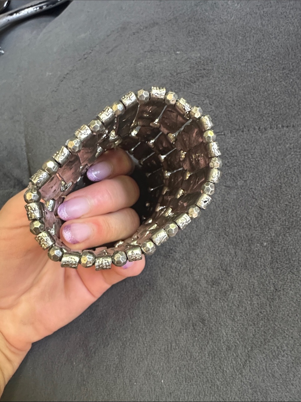 Pebby Forevee Vintage Silver-Tone Rhinestone Stretch Bracelet - never worn - Picture 3 of 3